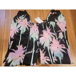 Wesc Paradise Lost Piped Jogger Track Pants Palm Trees Mens Size Medium